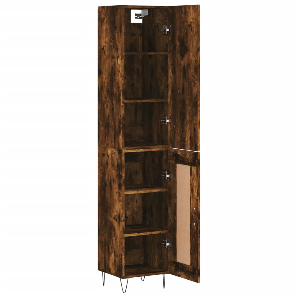 Highboard Räuchereiche 34,5x34x180 cm Holzwerkstoff