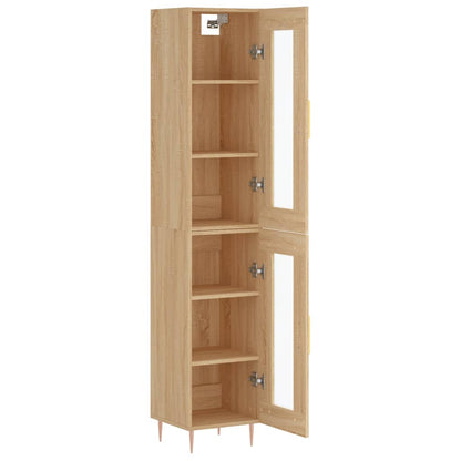 Highboard Sonoma-Eiche 34,5x34x180 cm Holzwerkstoff
