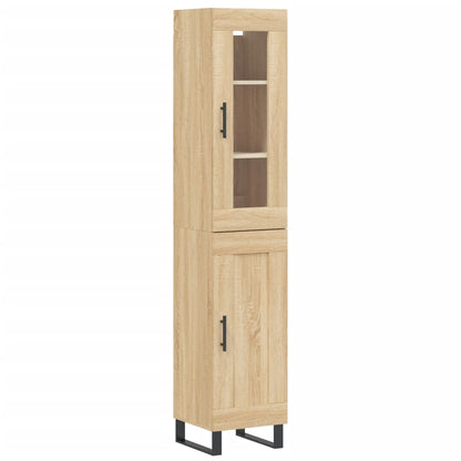 Highboard Sonoma-Eiche 34,5x34x180 cm Holzwerkstoff