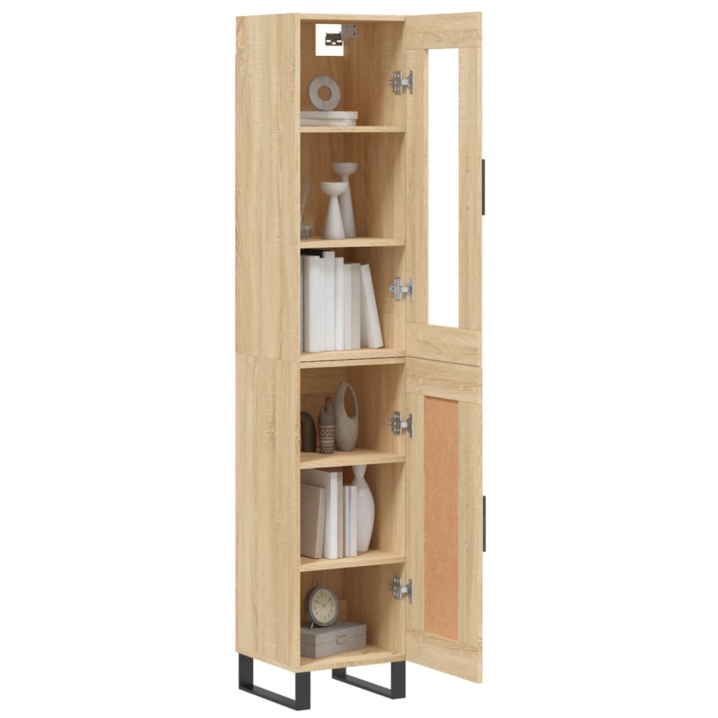 Highboard Sonoma-Eiche 34,5x34x180 cm Holzwerkstoff