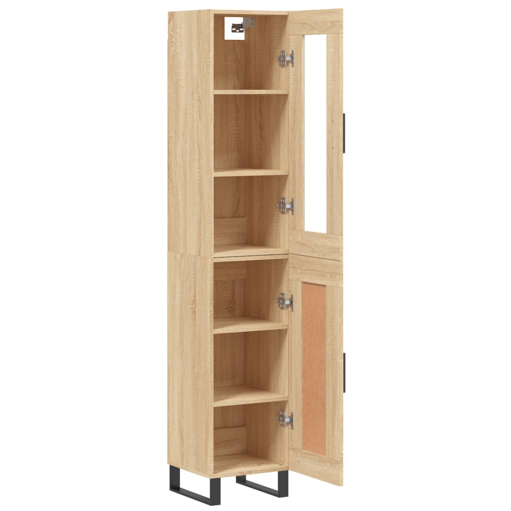 Highboard Sonoma-Eiche 34,5x34x180 cm Holzwerkstoff