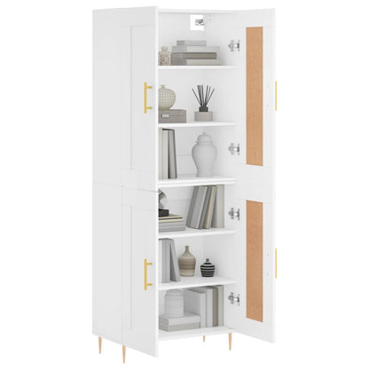 Highboard Weiß 69,5x34x180 cm Holzwerkstoff