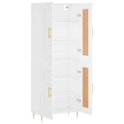 Highboard Weiß 69,5x34x180 cm Holzwerkstoff