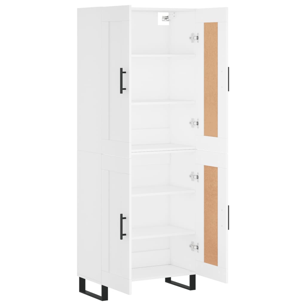 Highboard Weiß 69,5x34x180 cm Holzwerkstoff