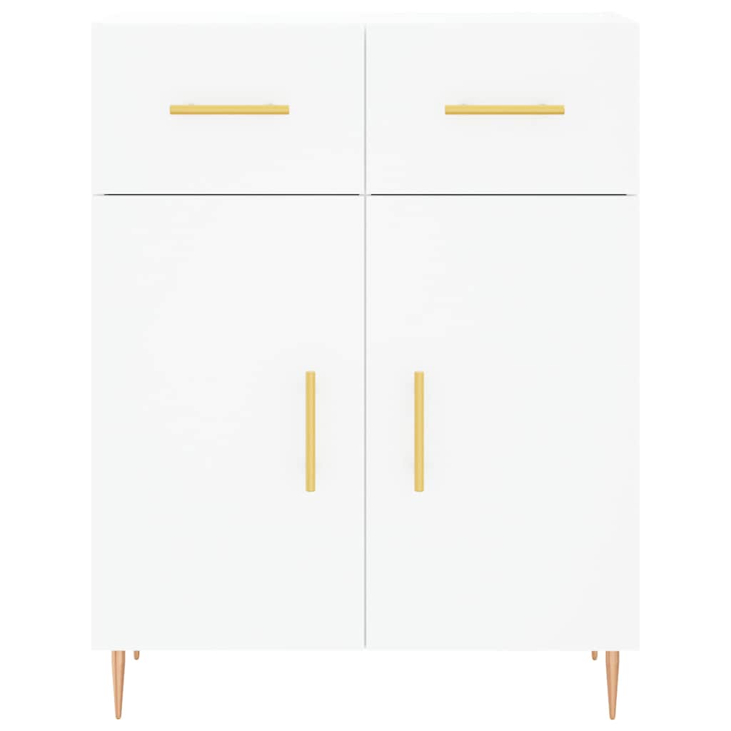 Highboard Weiß 69,5x34x180 cm Holzwerkstoff