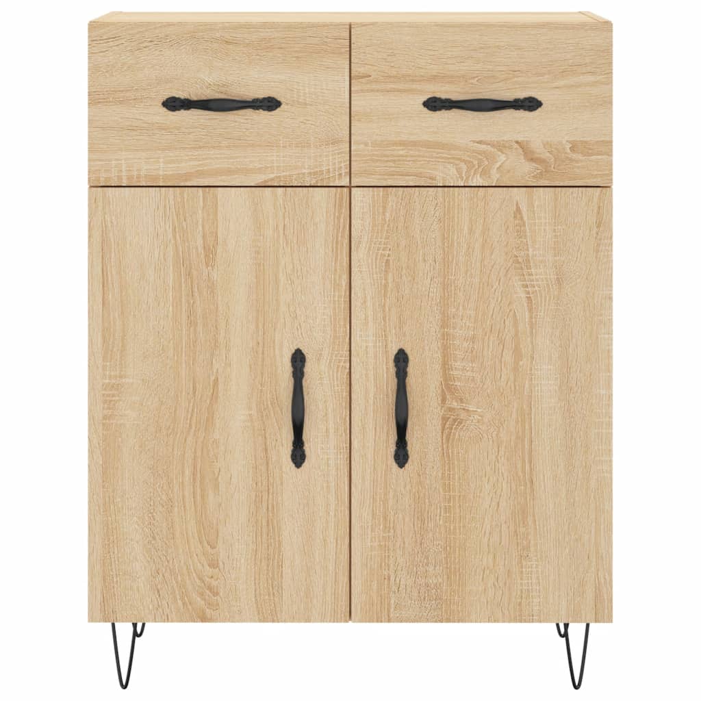 Highboard Sonoma-Eiche 69,5x34x180 cm Holzwerkstoff