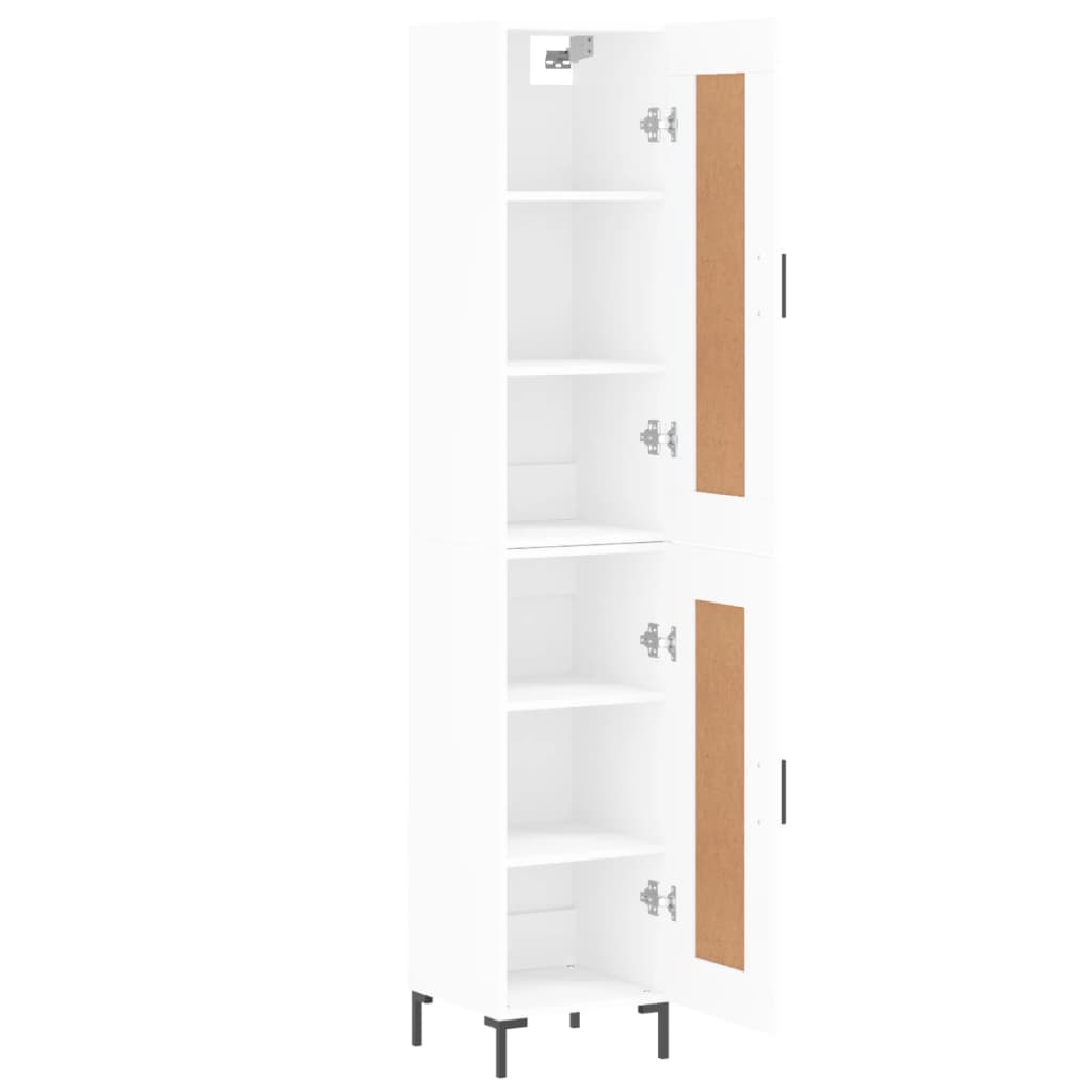 Highboard Weiß 34,5x34x180 cm Holzwerkstoff