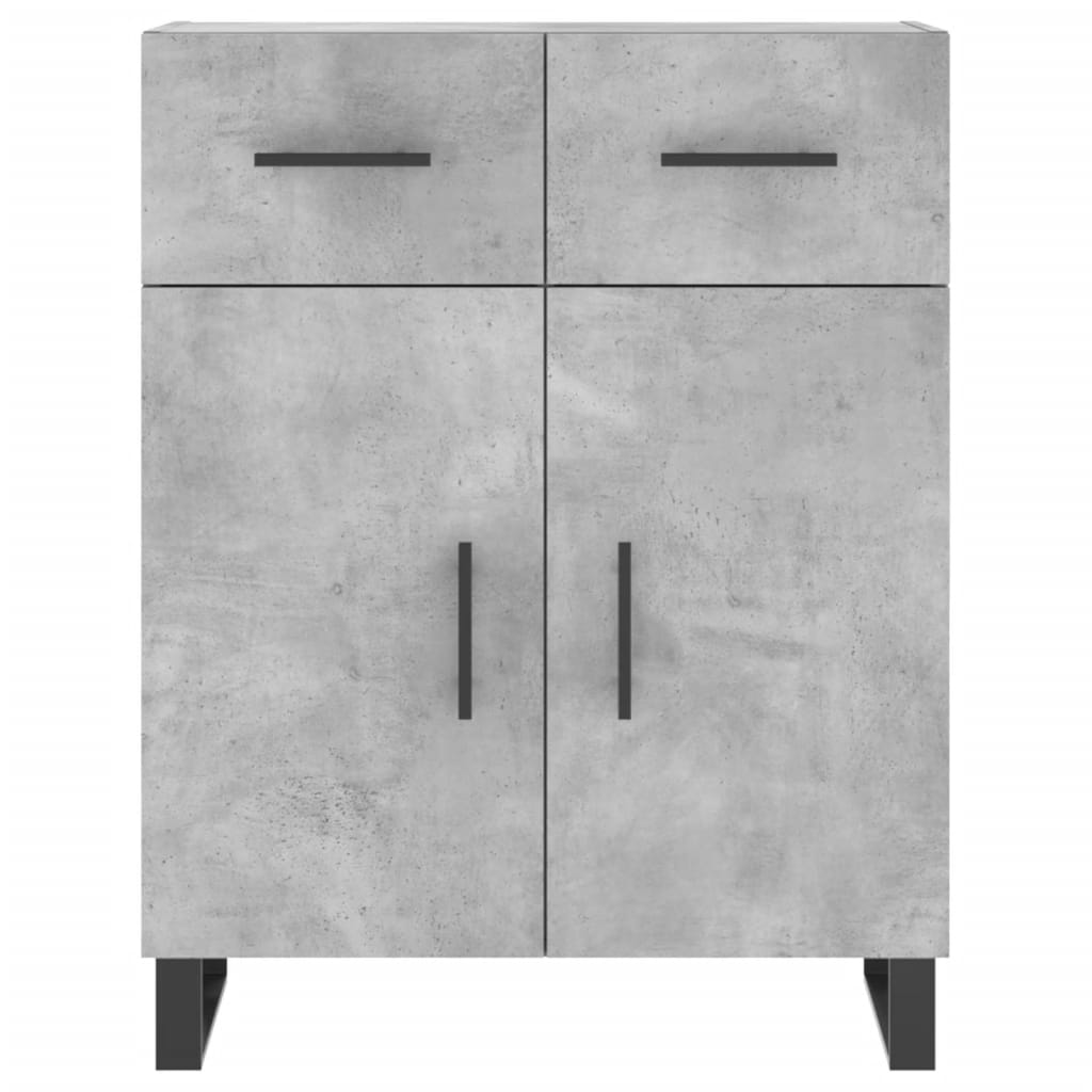 Highboard Betongrau 69,5x34x180 cm Holzwerkstoff