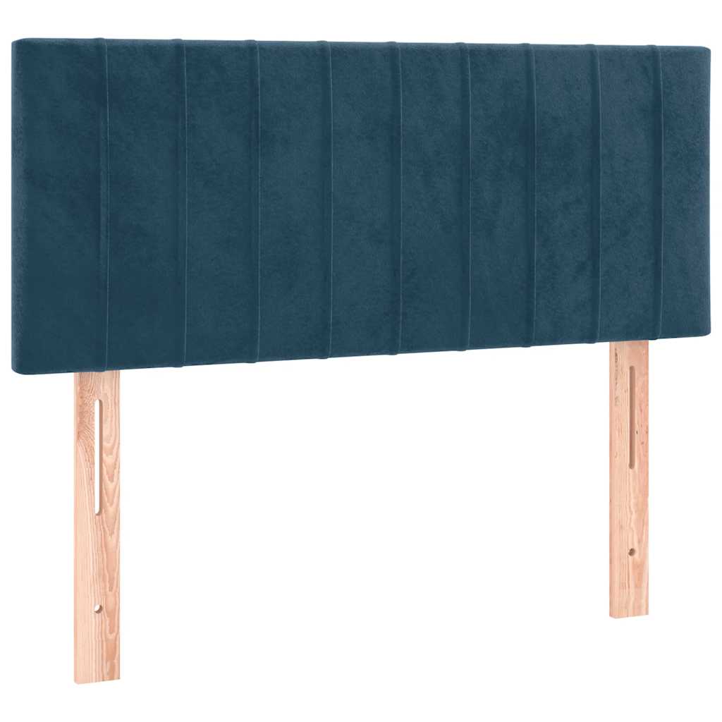 Boxspringbett mit Matratze Dunkelblau 80x200 cm Samt