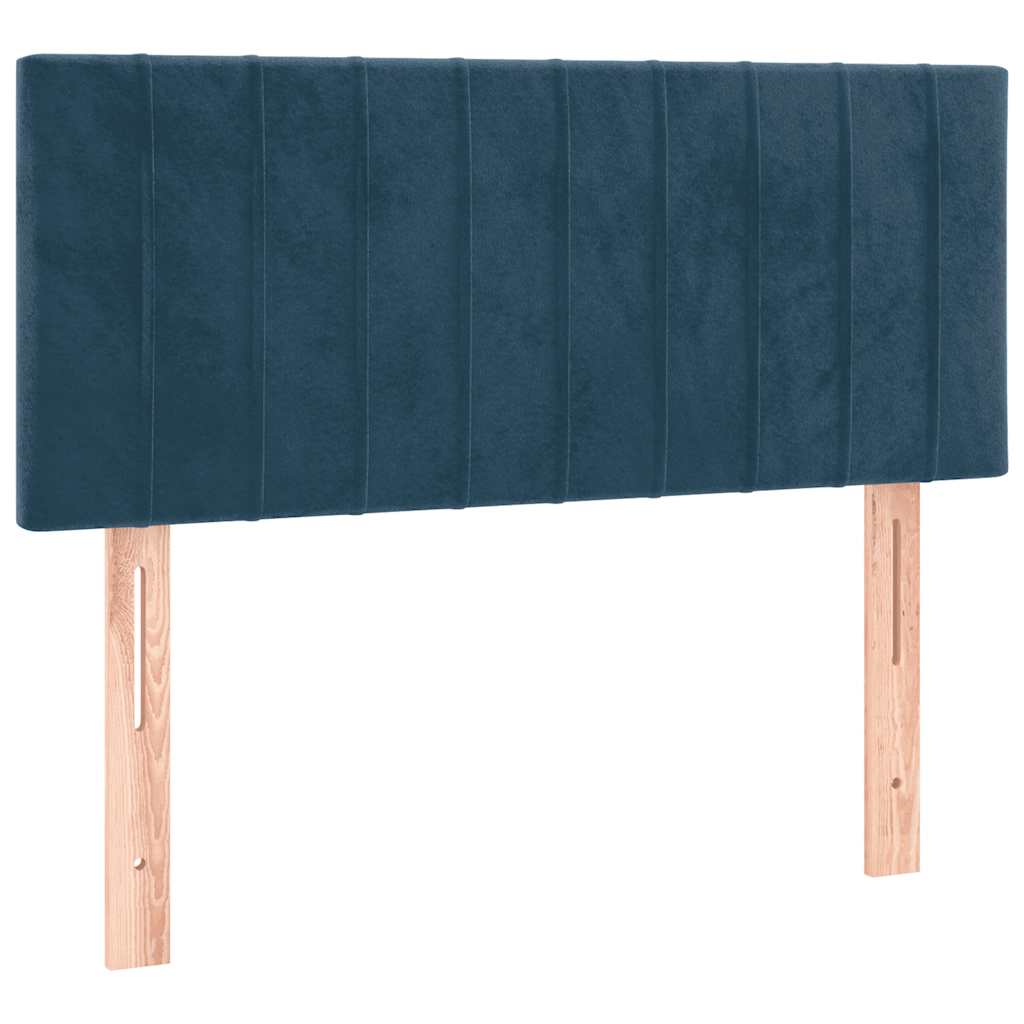 Boxspringbett mit Matratze Dunkelblau 100x200 cm Samt