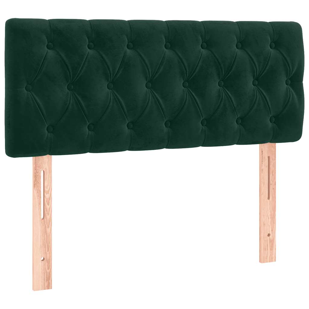 Boxspringbett mit Matratze Dunkelgrün 120x200 cm Samt
