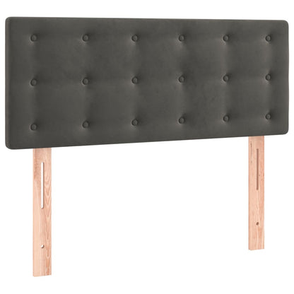 Boxspringbett mit Matratze Dunkelgrau 90x190 cm Samt