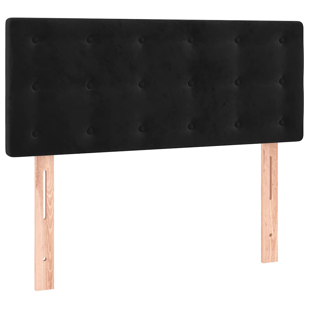 Boxspringbett mit Matratze Schwarz 100x200 cm Samt