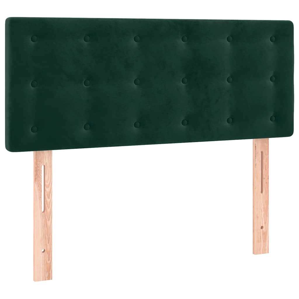 Boxspringbett mit Matratze Dunkelgrün 100x200 cm Samt