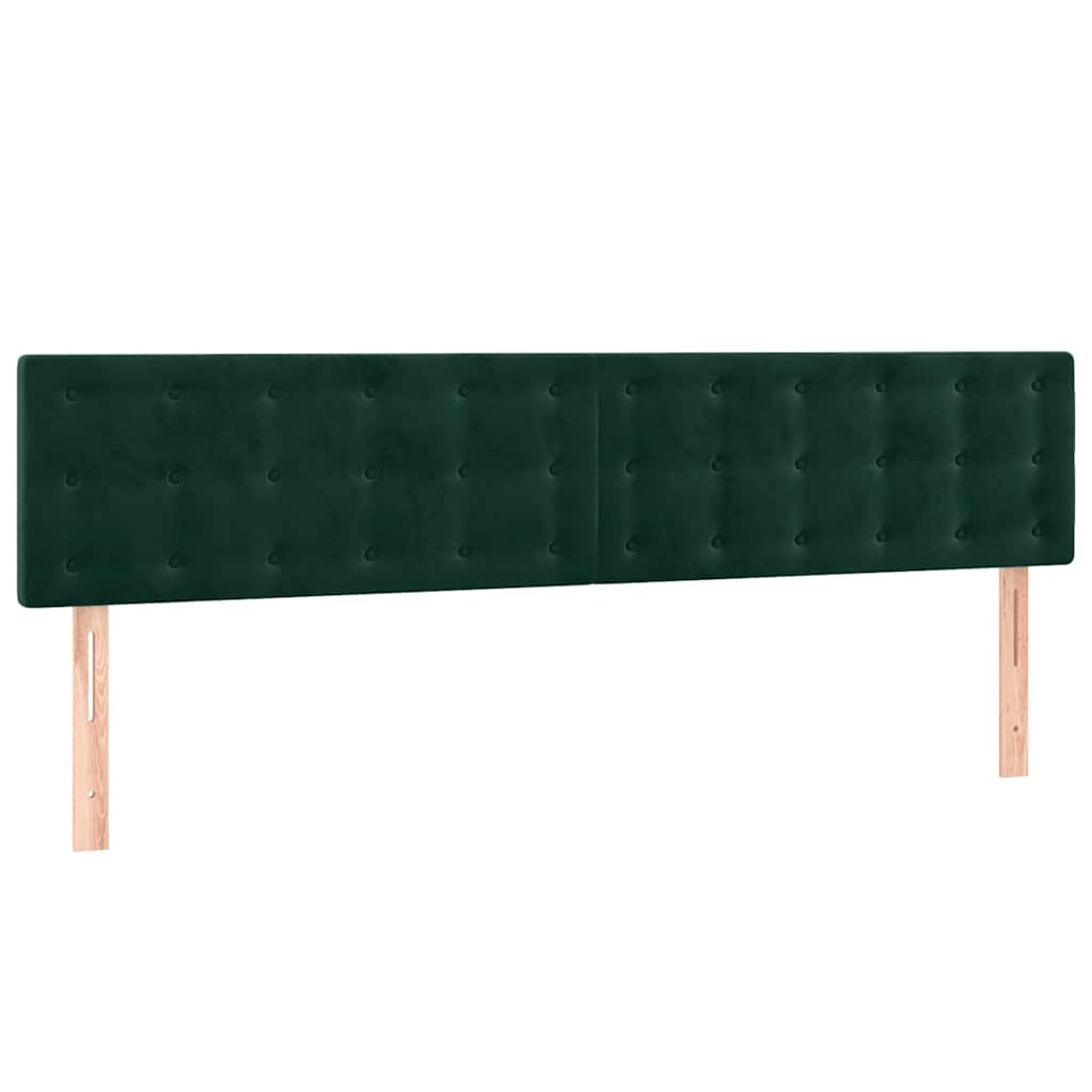Boxspringbett mit Matratze Dunkelgrün 160x200 cm Samt