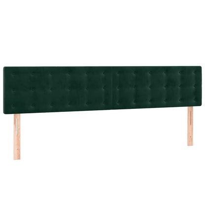 Boxspringbett mit Matratze Dunkelgrün 160x200 cm Samt