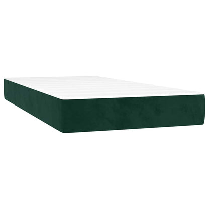 Boxspringbett mit Matratze Dunkelgrün 80x200 cm Samt