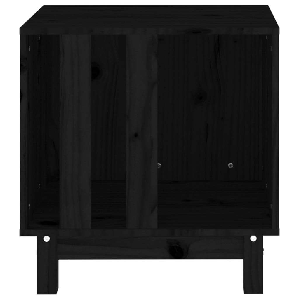 Niche pour chien noire 50x40x52 cm en bois de pin massif