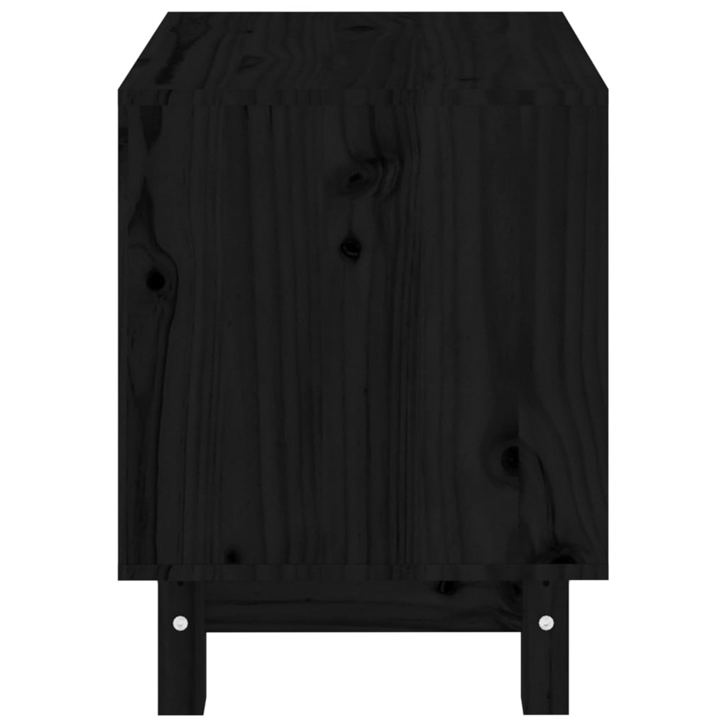 Niche pour chien noire 50x40x52 cm en bois de pin massif