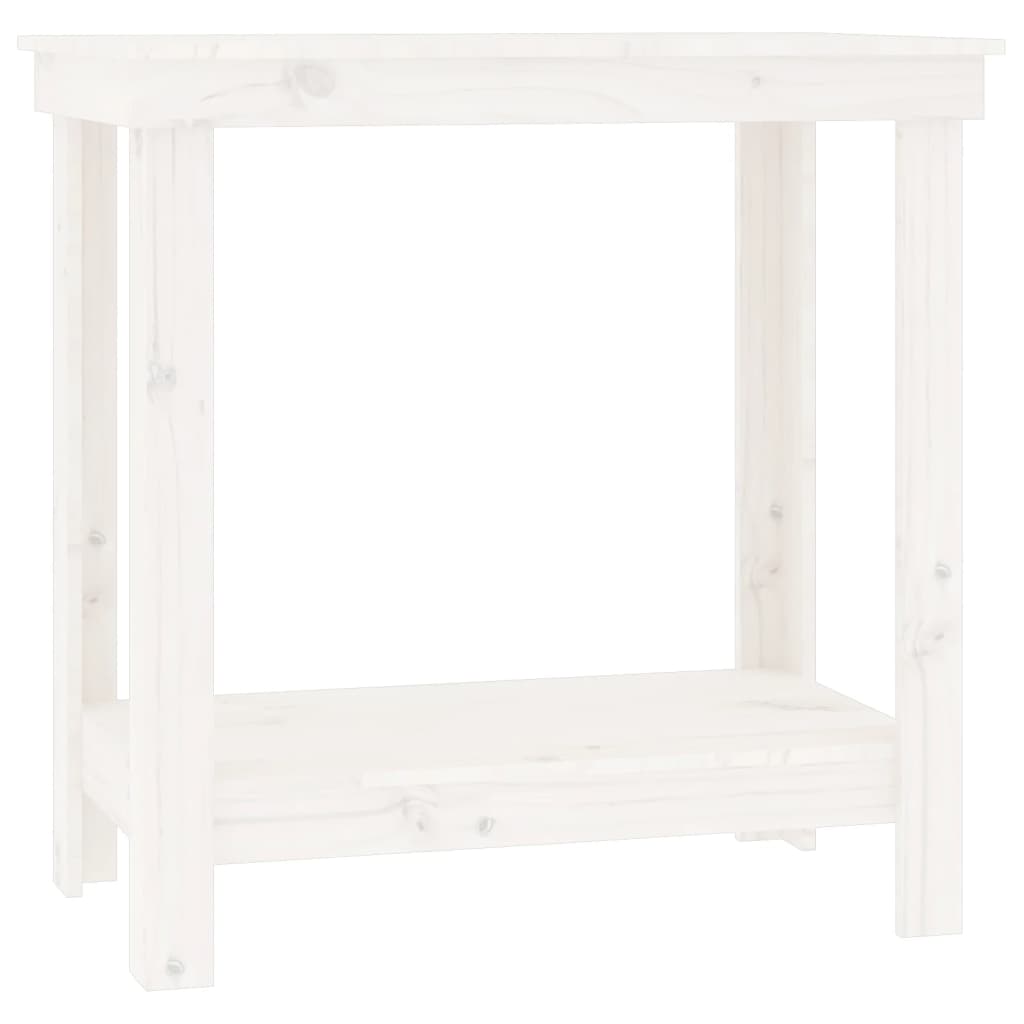 Etabli blanc 80x50x80 cm en bois de pin massif