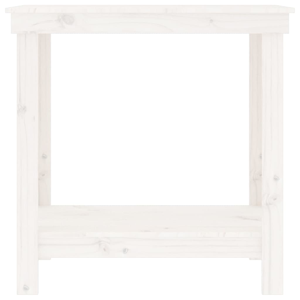 Etabli blanc 80x50x80 cm en bois de pin massif