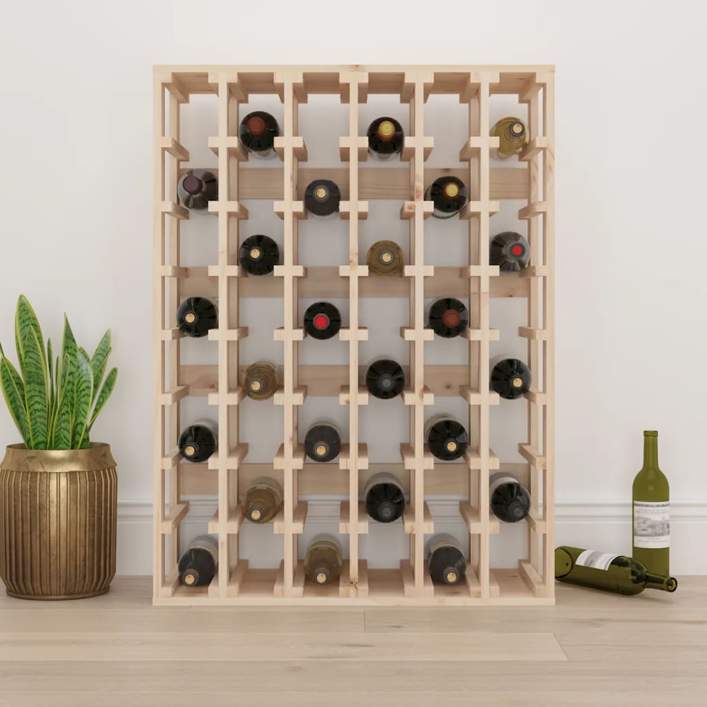 Weinregal 70x33x94 cm Massivholz Kiefer