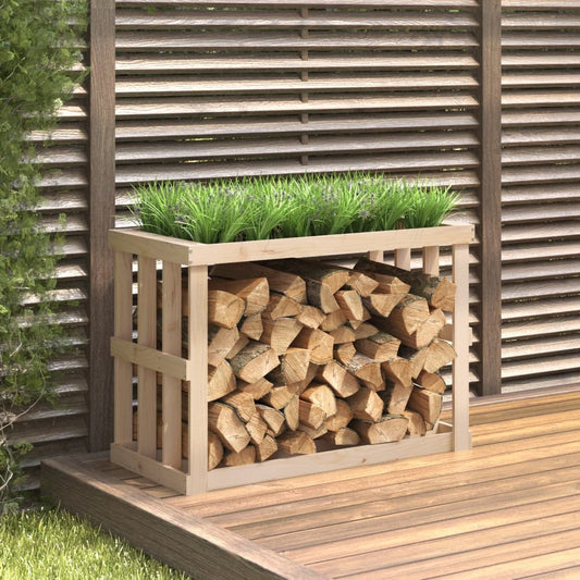 Etagère à bûches d'extérieur 108x52x74 cm en bois de pin massif