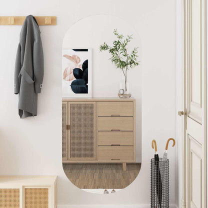 Wandspiegel 45x100 cm Glas Oval