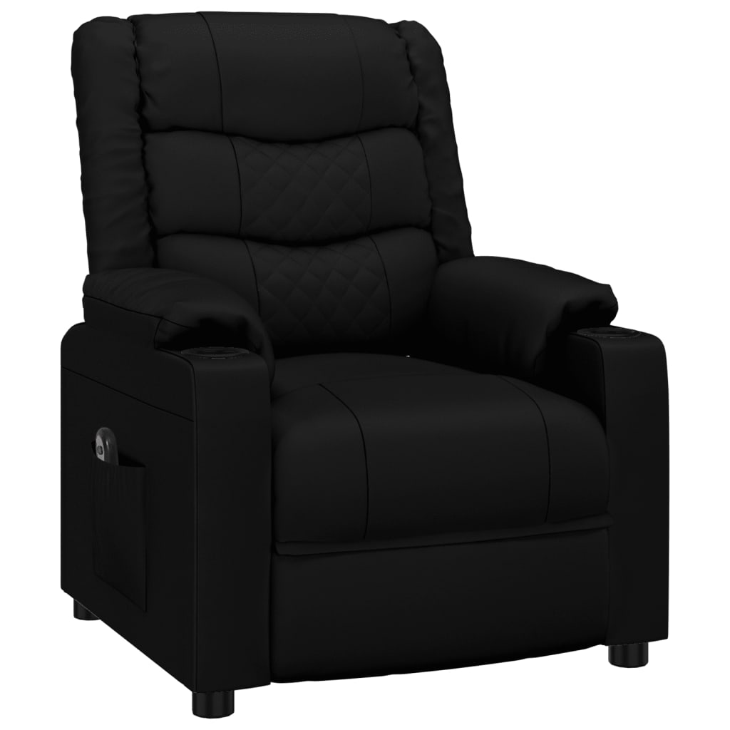 Relaxsessel Elektrisch Schwarz Kunstleder