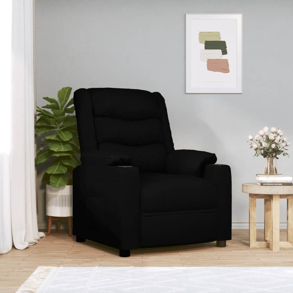 Relaxsessel Elektrisch Schwarz Kunstleder