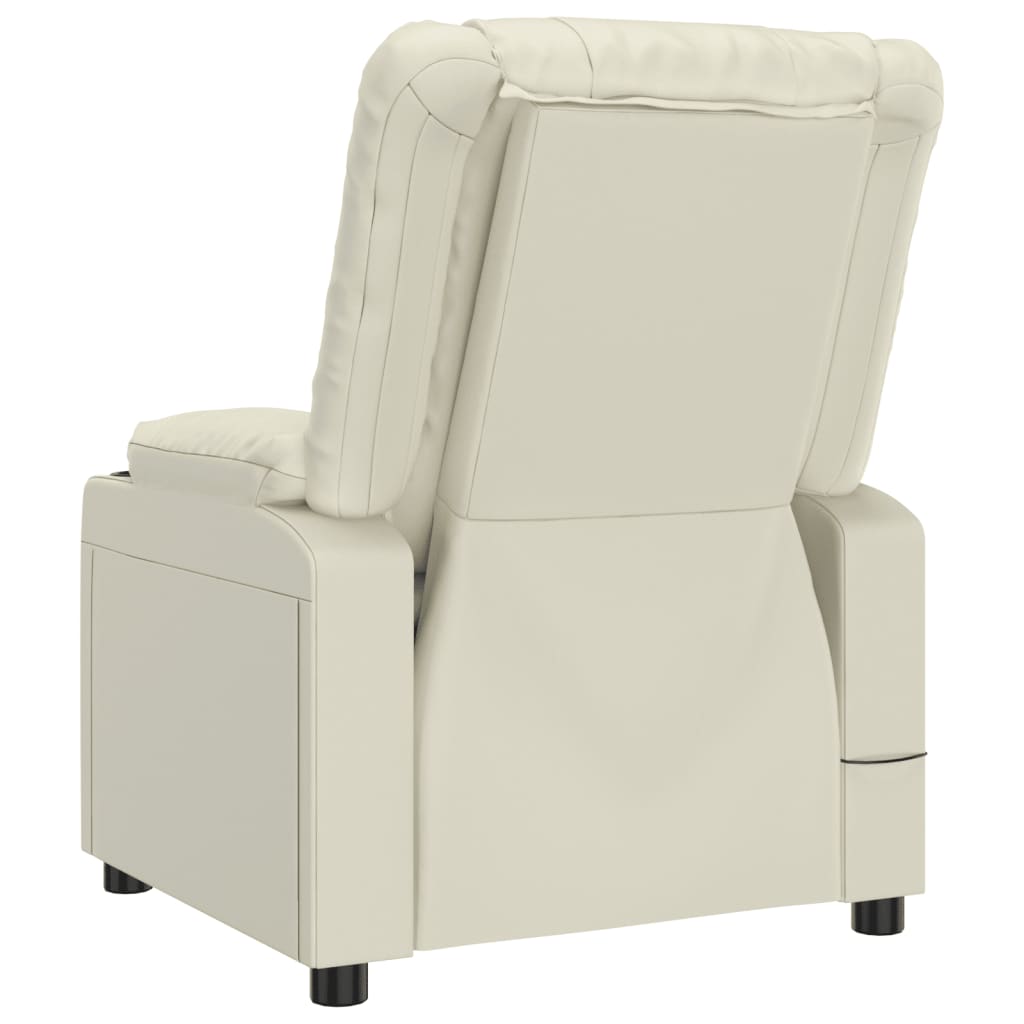 Massagesessel Elektrisch Creme Kunstleder