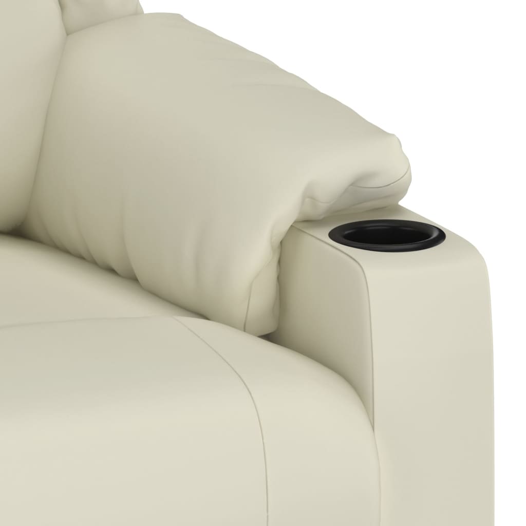 Massagesessel Elektrisch Creme Kunstleder