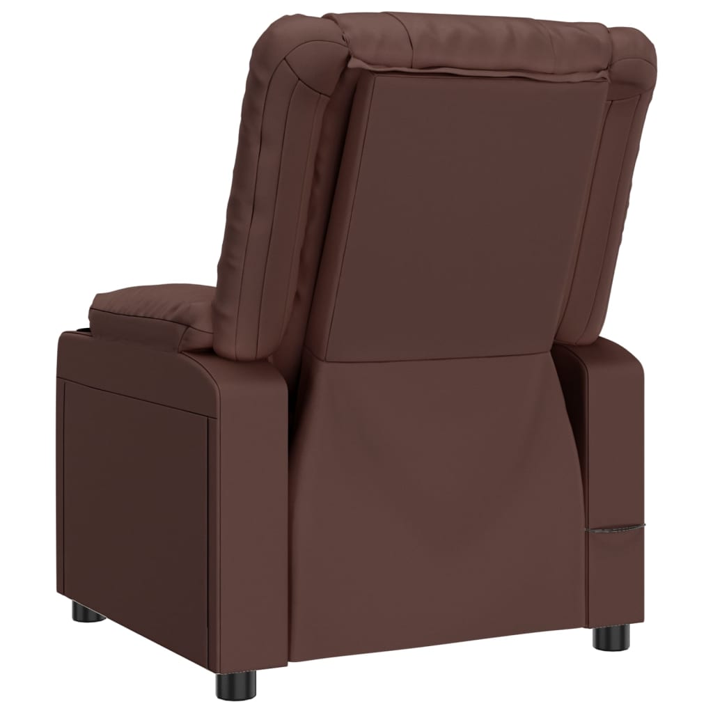 Massagesessel Elektrisch Braun Kunstleder