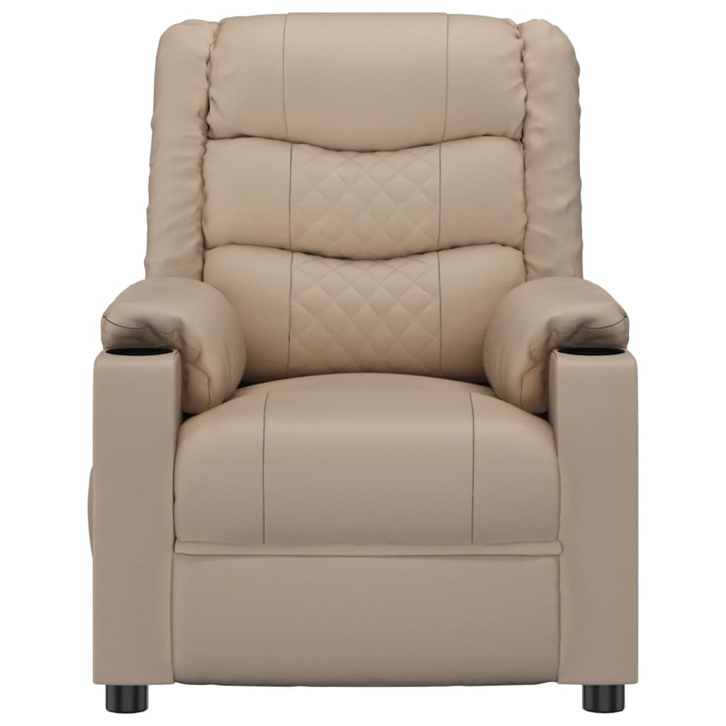 Massagesessel Elektrisch Cappuccino-Braun Kunstleder