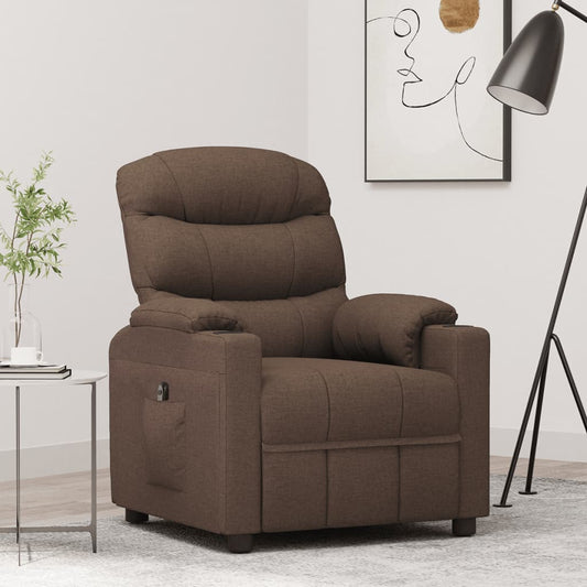 Relaxsessel Elektrisch Braun Stoff