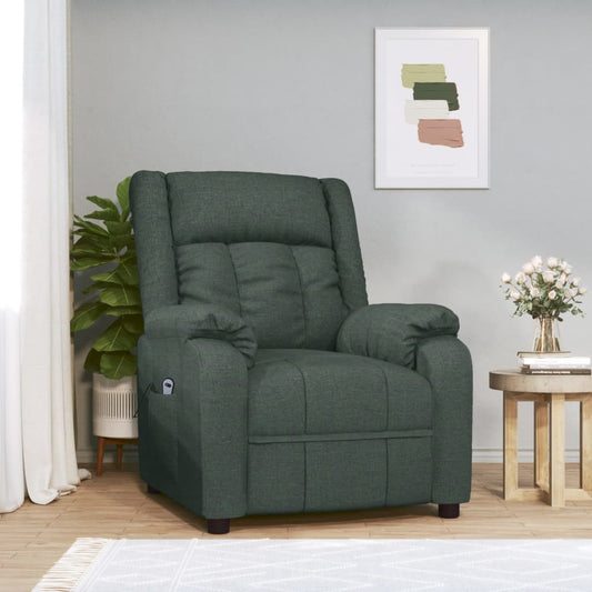 Relaxsessel Elektrisch Dunkelgrün Stoff