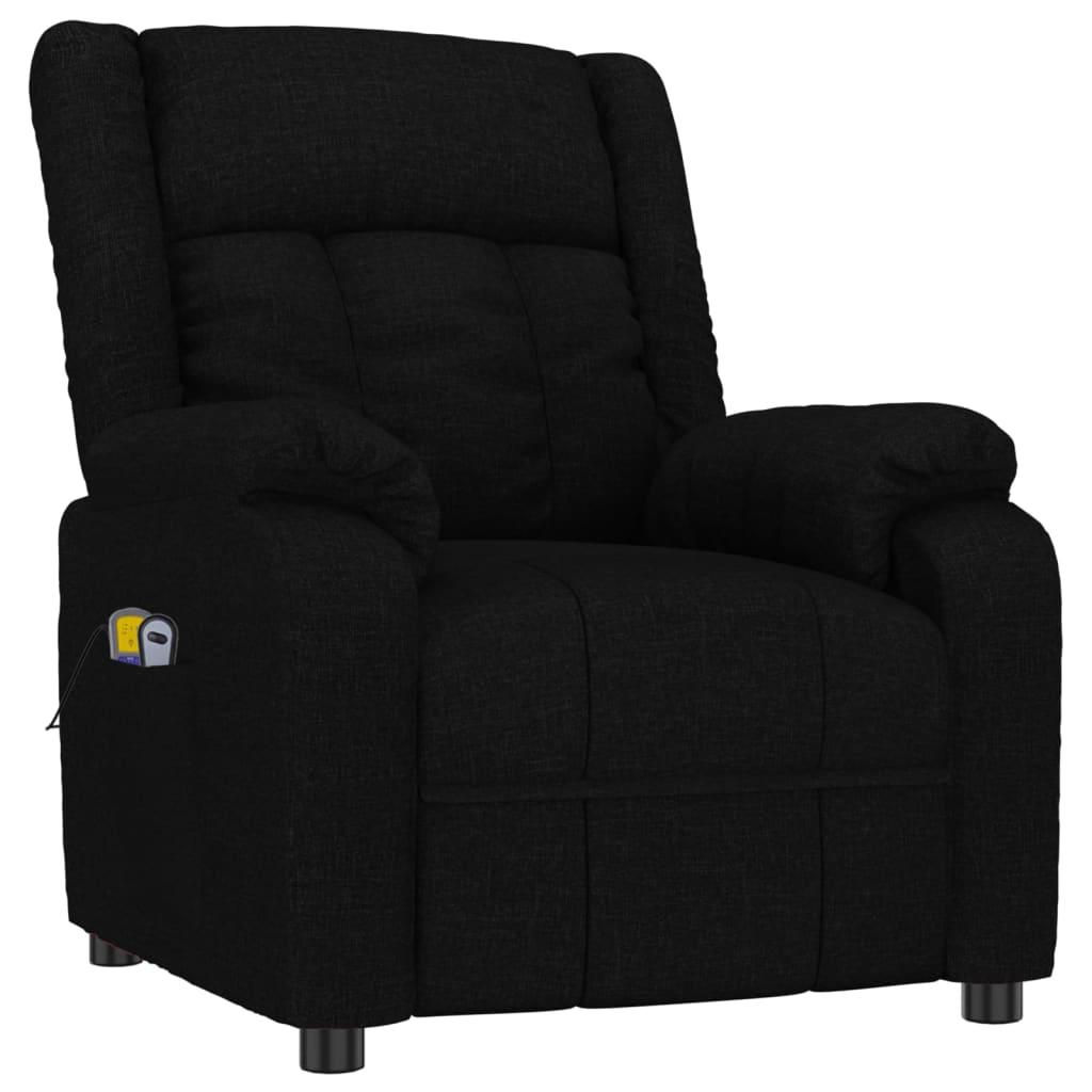 Massagesessel Elektrisch Schwarz Stoff