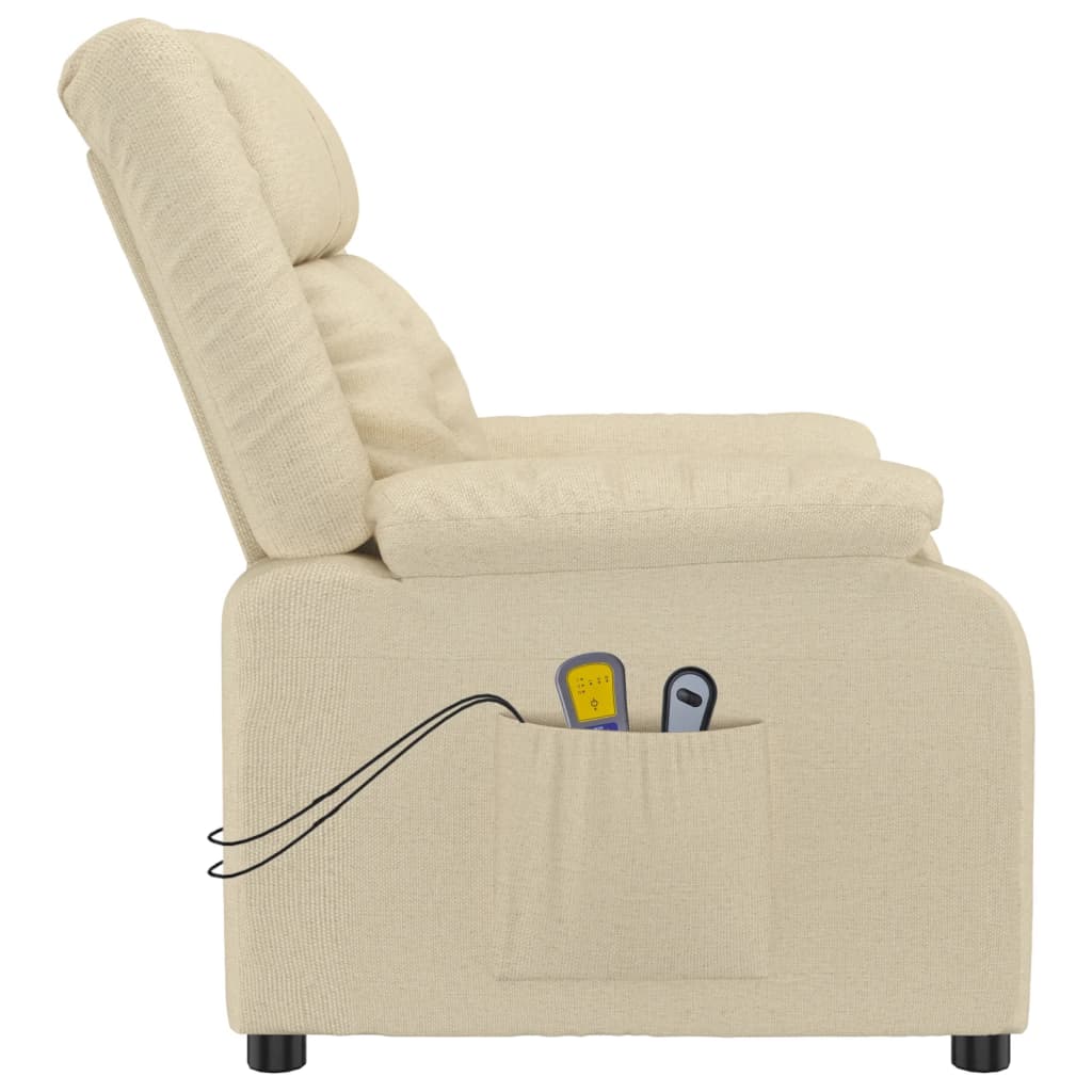 Massagesessel Elektrisch Creme Stoff
