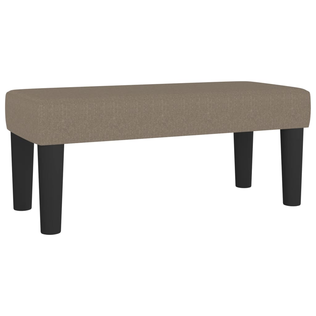 Lit sommier tapissier avec matelas tissu taupe 90x190 cm