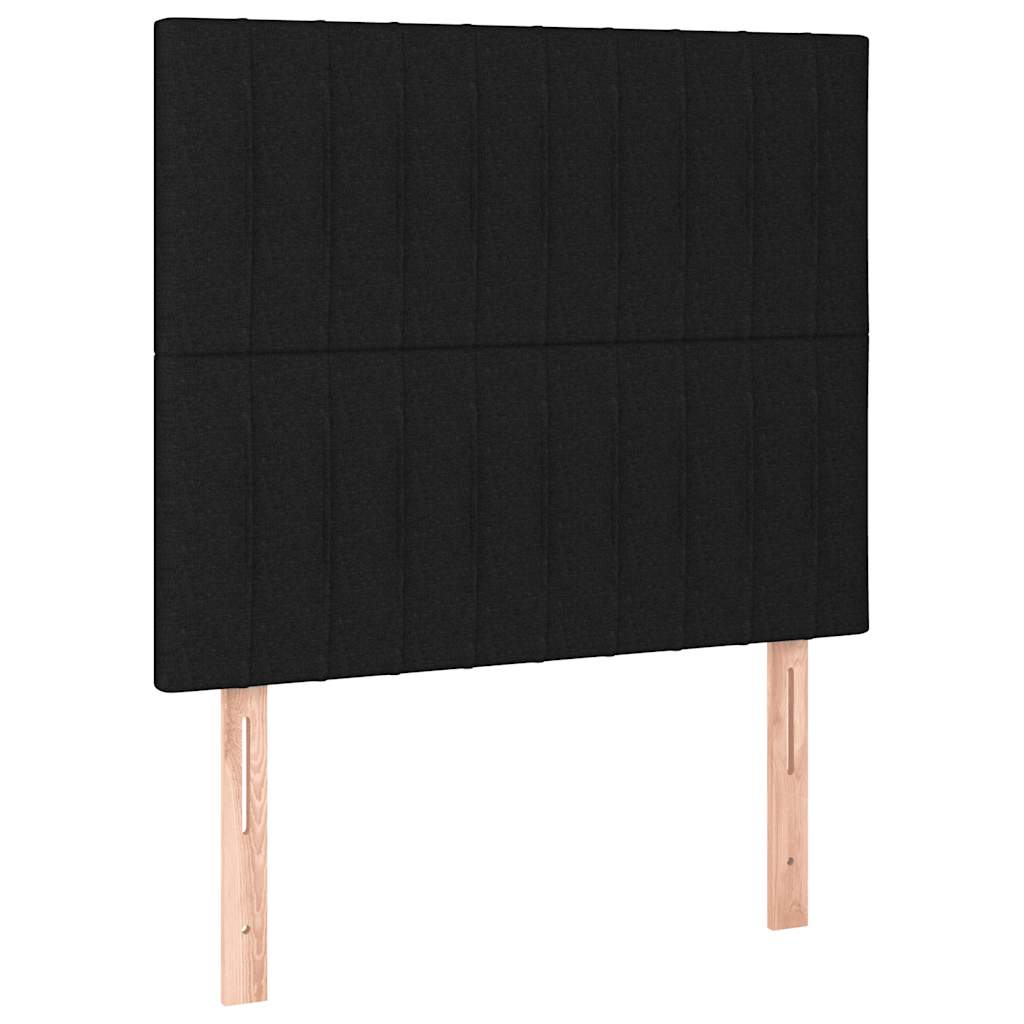 Boxspringbett mit Matratze Schwarz 120x200 cm Stoff