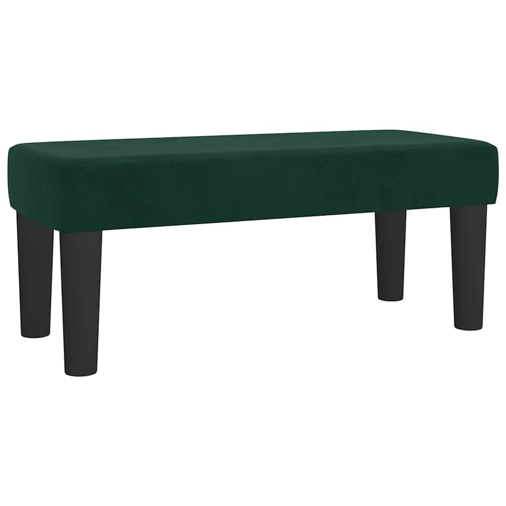 Boxspringbett mit Matratze Dunkelgrün 90x190 cm Samt