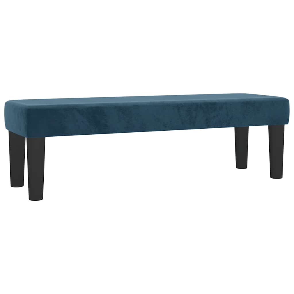 Boxspringbett mit Matratze Dunkelblau 140x200 cm Samt
