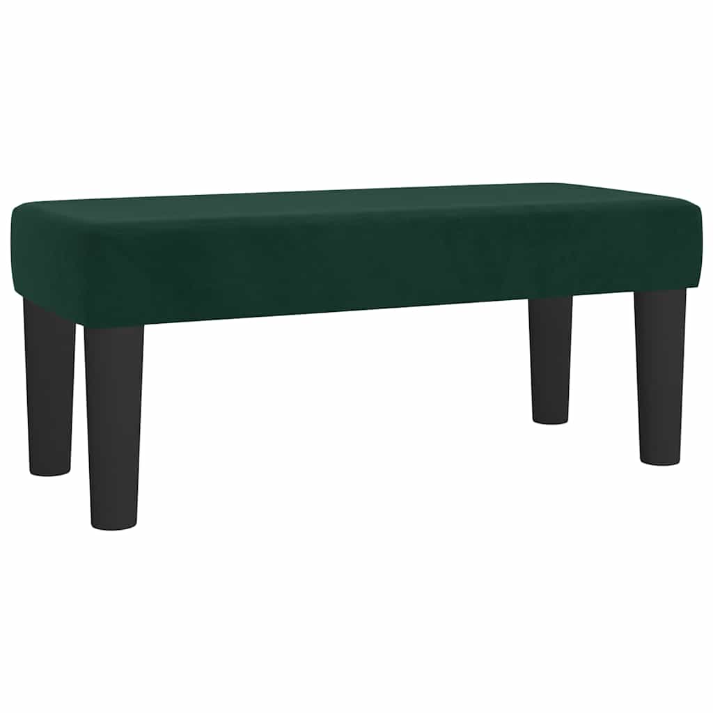 Boxspringbett mit Matratze Dunkelgrün 90x190 cm Samt