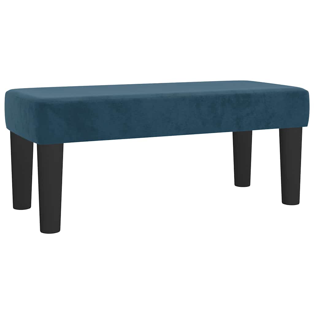 Boxspringbett mit Matratze Dunkelblau 100x200 cm Samt