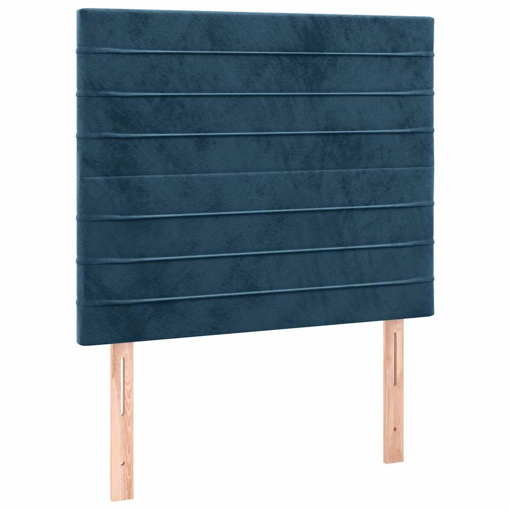 Boxspringbett mit Matratze Dunkelblau 120x200 cm Samt