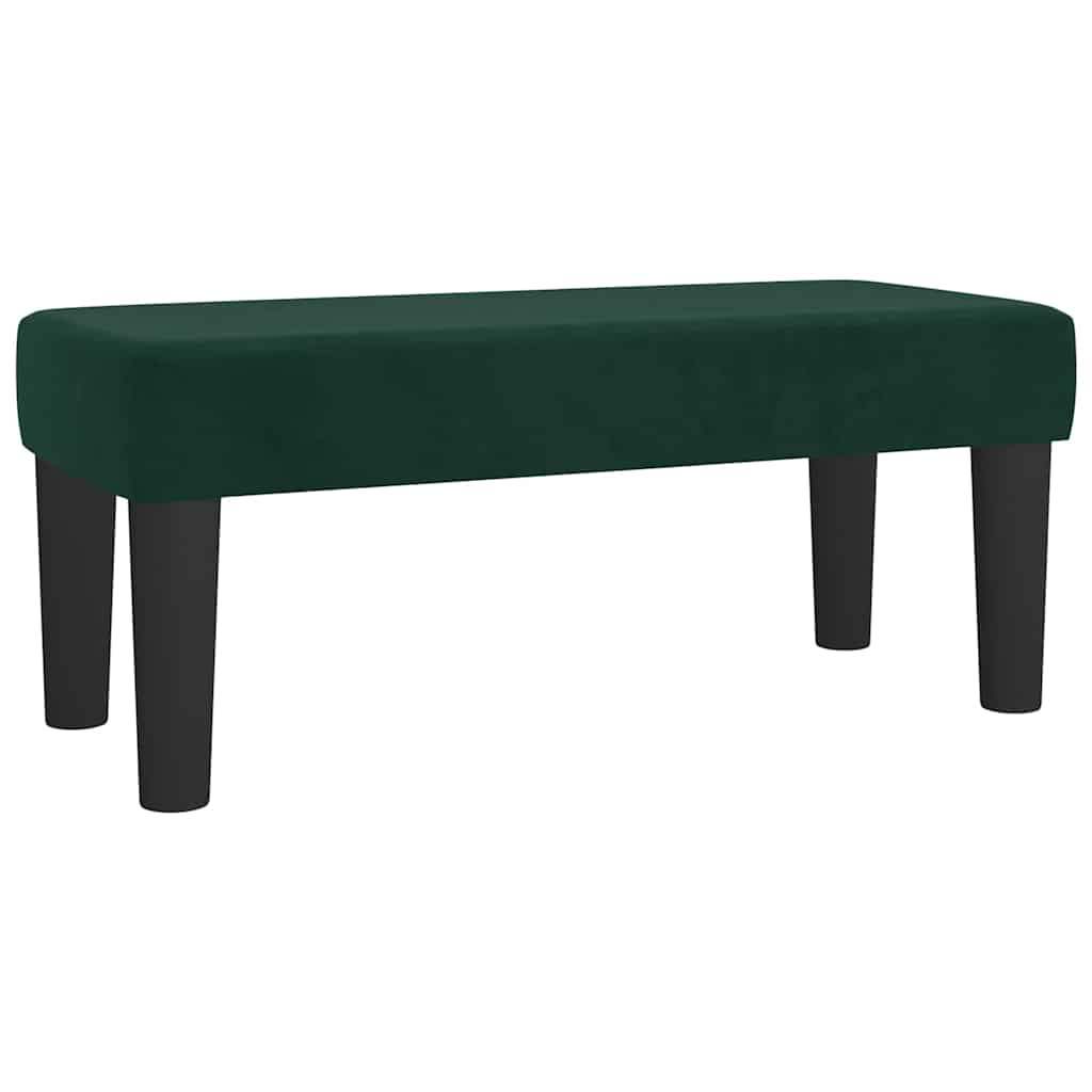 Boxspringbett mit Matratze Dunkelgrün 90x200 cm Samt