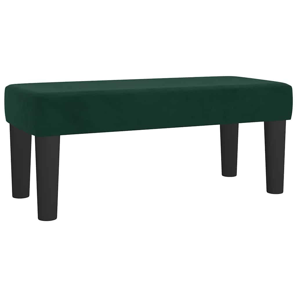 Boxspringbett mit Matratze Dunkelgrün 90x190 cm Samt