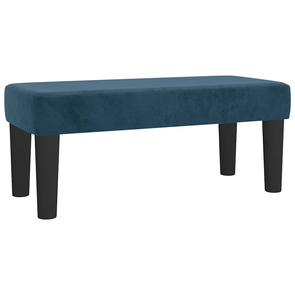 Boxspringbett mit Matratze Dunkelblau 90x200 cm Samt