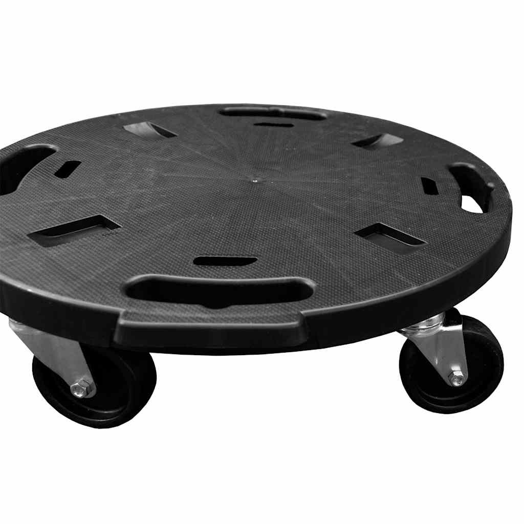 Pflanzenroller 3 Stk. 40 cm Durchmesser Schwarz 275 kg