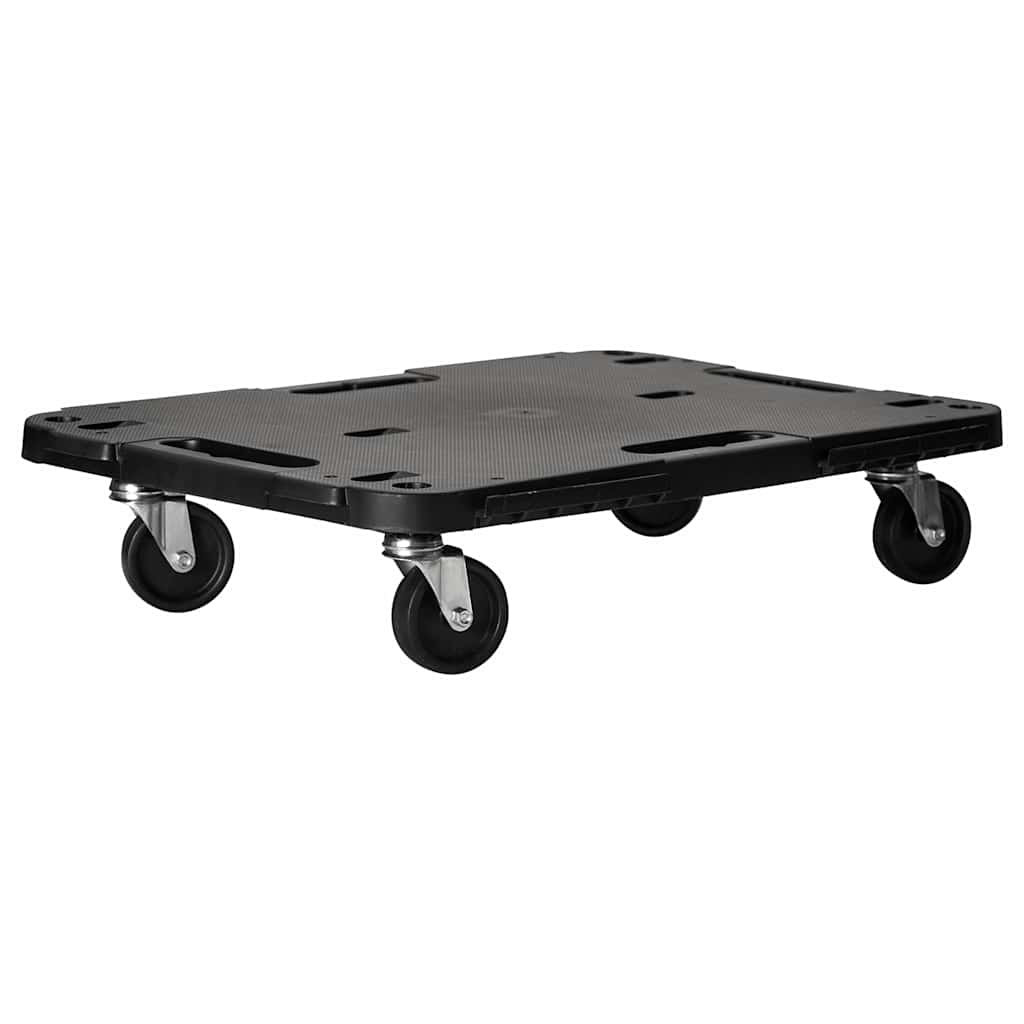 Transportroller 3 Stk. Schwarz 58x38x12 cm Polypropylen